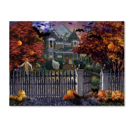 Trademark Fine Art Nicky Boehme 'Halloween House' Canvas Art, 18x24 ALI12546-C1824GG